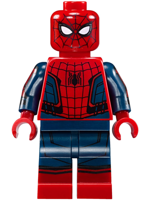 LEGO Minifigure-Spider-Man - Black Web Pattern, Red Torso Small Vest, Red Boots-Super Heroes / Spider-Man-SH420-Creative Brick Builders